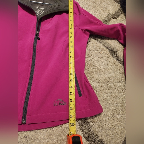 LL Bean Womens Fleece Lined Jacket Hot Pink Zipper Polyester & Spandex Sz S Reg - Picture 16 of 16